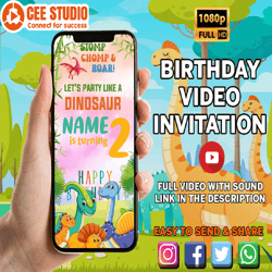jurassic world video invitation, jurassic park animated invitation, dinosaur animated video, jurassic world party