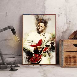 b b king poster, timeless blues b.b. king poster, music poster, blues music poster, singer poster, wall art, wall decor