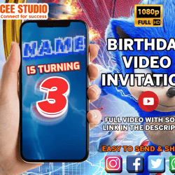 sonic the hedgehog birthday invitation, editable and printable sonic birthday invitation, editable kids birthday