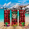 Cute Reindeer & Presents on Plaid Tumbler,Cute Reindeer & Presents on Plaid Skinny Tumbler,Awareness Tumbler.png