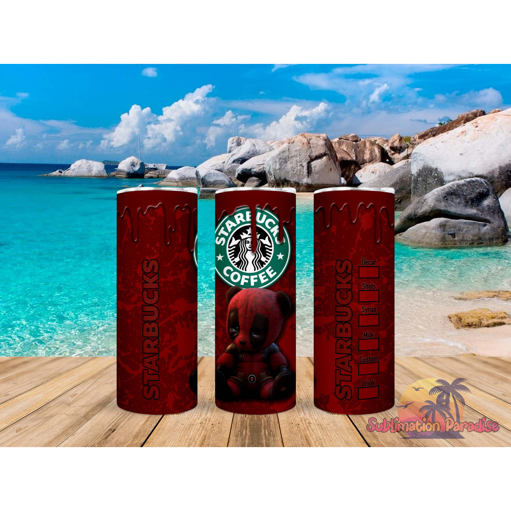 deadpool Teddy Bear Coffee Tumbler,deadpool Teddy Bear Coffee Skinny Tumbler,Awareness Tumbler.png