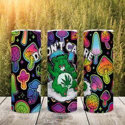 don't care bear tumbler,don't care bear skinny tumbler,awareness tumbler