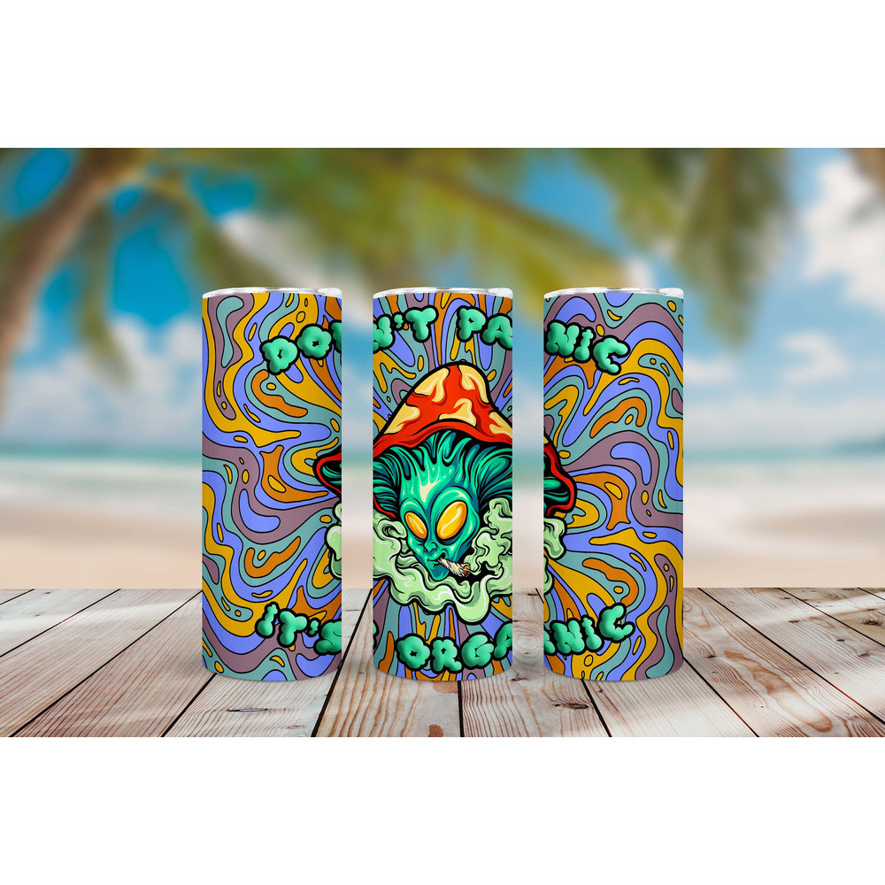 Don't Panic It's Organic Alien Tumbler,Don't Panic It's Organic Alien Skinny Tumbler,Awareness Tumbler.png