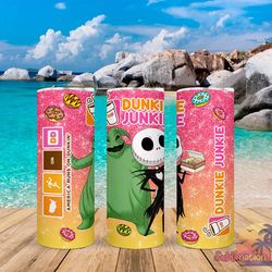 dunkie junkie skellington coffee tumbler,dunkie junkie skellington coffee skinny tumbler,awareness tumbler