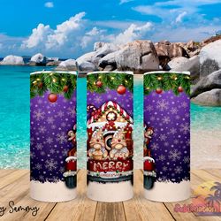 gingerbread gnome truck tumbler,gingerbread gnome truck skinny tumbler,awareness tumbler