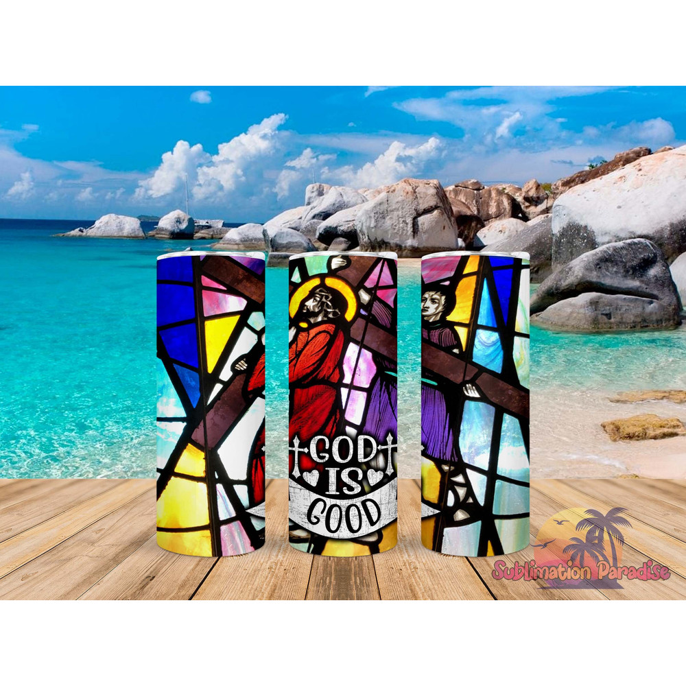 God is Good Stained Glass Tumbler,God is Good Stained Glass Skinny Tumbler,Awareness Tumbler.png