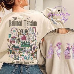 vintage figment the haunted mansion sweatshirt, haunted mansion map shirt, foolish mortal shirt, hitchhiking ghosts shi
