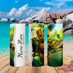Groot On A Root Customizable Tumbler,Groot On A Root Customizable Skinny Tumbler,Awareness Tumbler