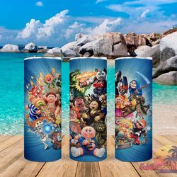 hand drawn garbage pail kids tumbler,hand drawn garbage pail kids skinny tumbler,awareness tumbler