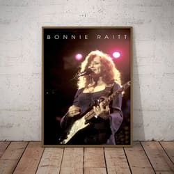 bonnie raitt poster, melodic soul poster, music poster, blue music poster, singer poster, wall art, wall decor