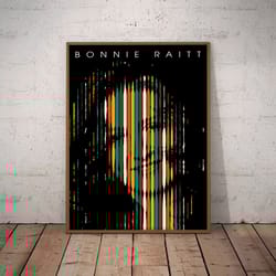 bonnie raitt poster, captivating raitt poster, music poster, blue music poster, singer poster, wall art, wall decor