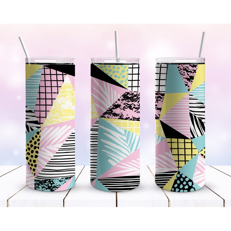 90s Abstract Tumbler Tumbler, 90s Abstract Tumbler Skinny Tumbler.png