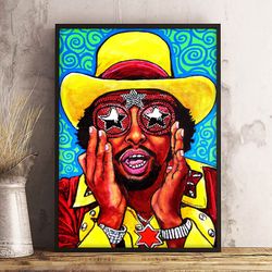 bootsy collins poster, bootsy beats poster, music poster, punk music poster, guitarist poster, singer poster, wall art