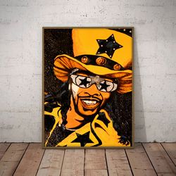 bootsy collins poster, pioneering rhythms poster, music poster, punk music poster, guitarist poster, singer poster