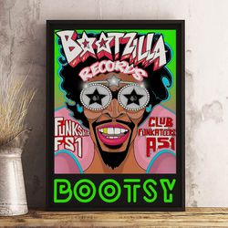 bootsy collins poster, funky funkadelic poster, music poster, punk music poster, guitarist poster, singer poster