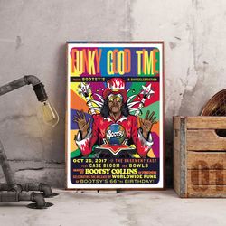 bootsy collins poster, bootsy's legacy poster, music poster, punk music poster, guitarist poster, singer poster