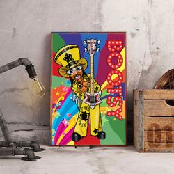 bootsy collins poster, bassline brilliance poster, music poster, punk music poster, guitarist poster, singer poster