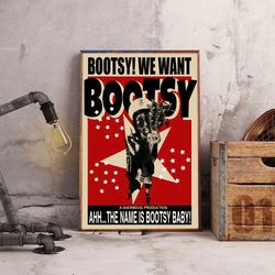 bootsy collins poster, bootsy's funk odyssey poster, music poster, punk music poster, guitarist poster, singer poster