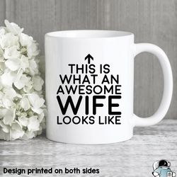 awesome wife mug, wife gift, wedding gift, anniver