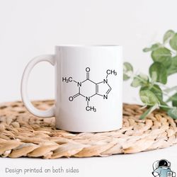 chemistry mug, caffeine molecule coffee mug, caffe
