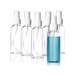 5Ps Plastic Mist Spray Bottles-Refillable Reusable Atomizers for Travel & Liquid
