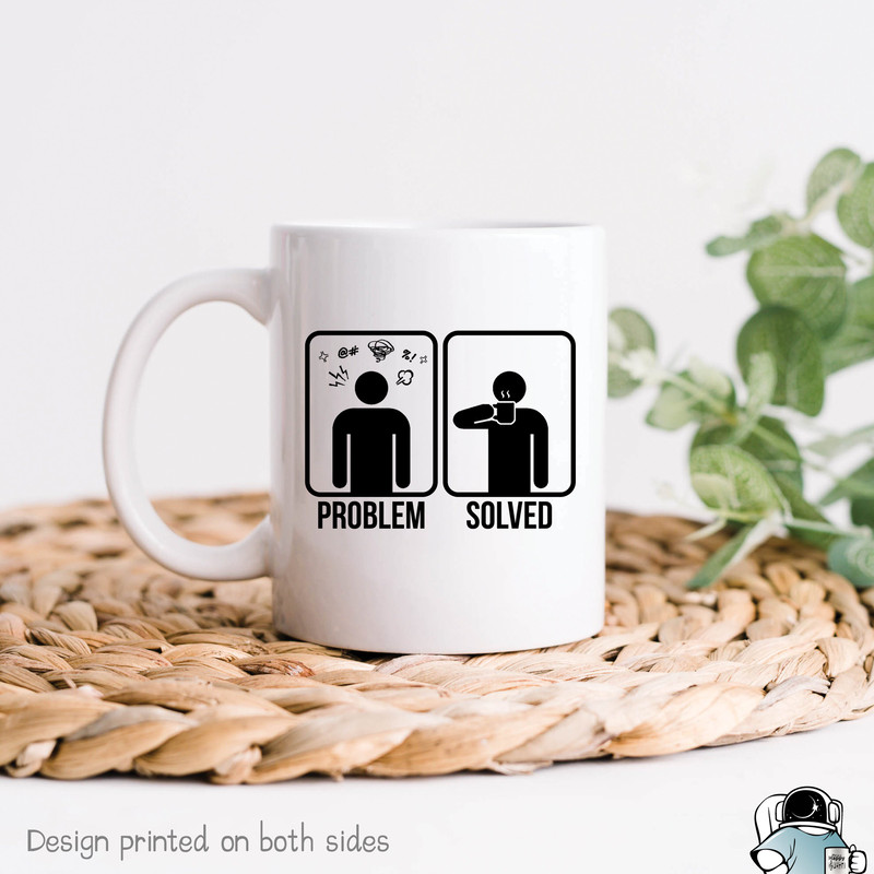Coffee Problem Solved Mug, Coffee Mug, Coffee Gifts, Gifts For Caffeine Addict, Coffee Lover, Funny Gifts, Teacher Mug, Boss Coworker Gift - 1.jpg