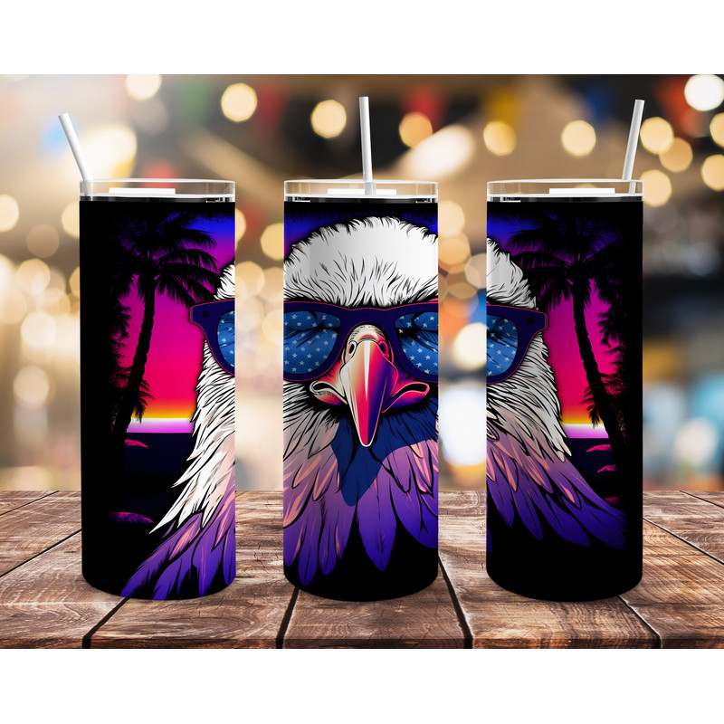 Bald Eagler Tumbler, Bald Eagler Skinny Tumbler.png