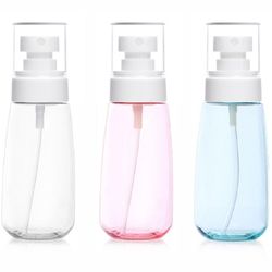 3ps 60ml travel transparent plastic perfume atomizer empty misty spray bottle