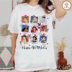 princess 4th of july shirt, independence day shirt, patriotic shirt, memorial day, 4th of july shirt, ariel, belle, four