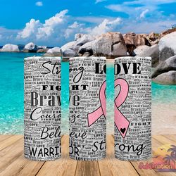 soft pink awareness tumbler,soft pink awareness skinny tumbler,awareness tumbler