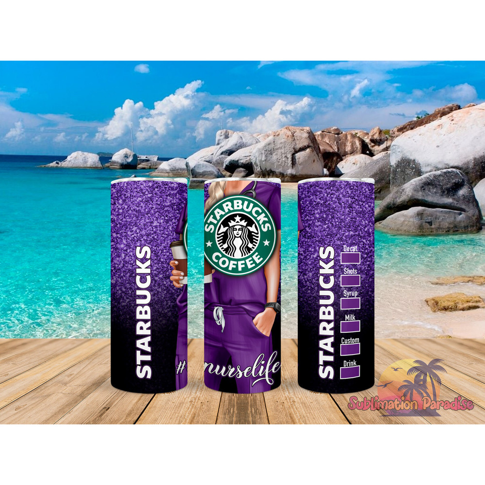 Starbucks Nurse Coffee Tumbler,Starbucks Nurse Coffee Skinny Tumbler,Awareness Tumbler.png