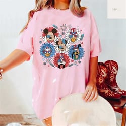 sunflower mickey, mickey and friends shirt, disney 4th of july t-shirt, independence day shirt, disney america shirt, di