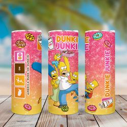 the simpsons dunkie junkie tumbler,the simpsons dunkie junkie skinny tumbler,awareness tumbler