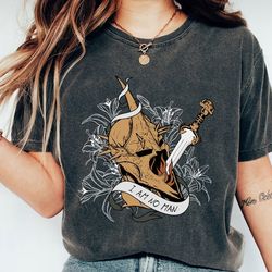 comfort color i am no man shirt, eowyn, book lover gift, lotr sweatshirt, dark academia, feminist sweatshirt, alt style