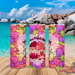 valentines gnomes tumbler,valentines gnomes skinny tumbler,awareness tumbler