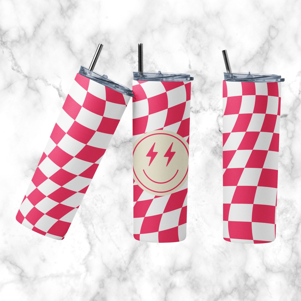 Retro Smile Face 20 oz Skinny Tumbler PNG Sublimation Design Digital Download-1.jpg