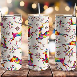 christmas reindeers tumbler, christmas reindeers skinny tumbler