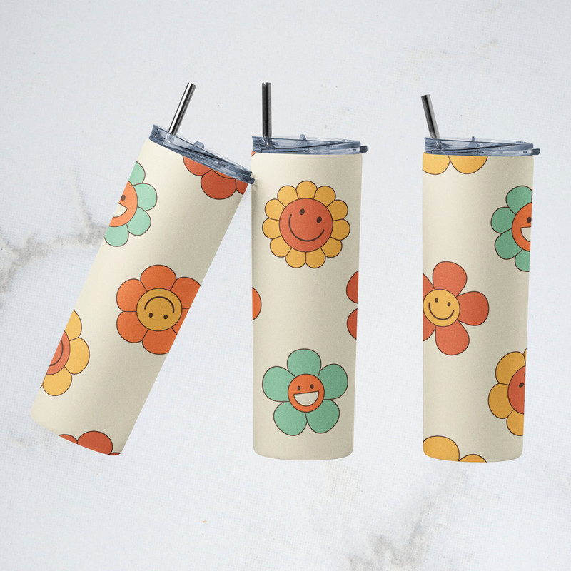 Retro Smile Face 20 oz Skinny Tumbler PNG Sublimation Design Digital Download-7.jpg