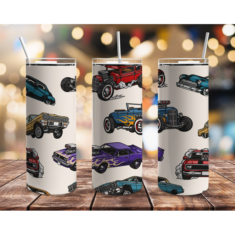 Classic Cars Drag Racingr Tumbler, Classic Cars Drag Racingr Skinny Tumbler.png