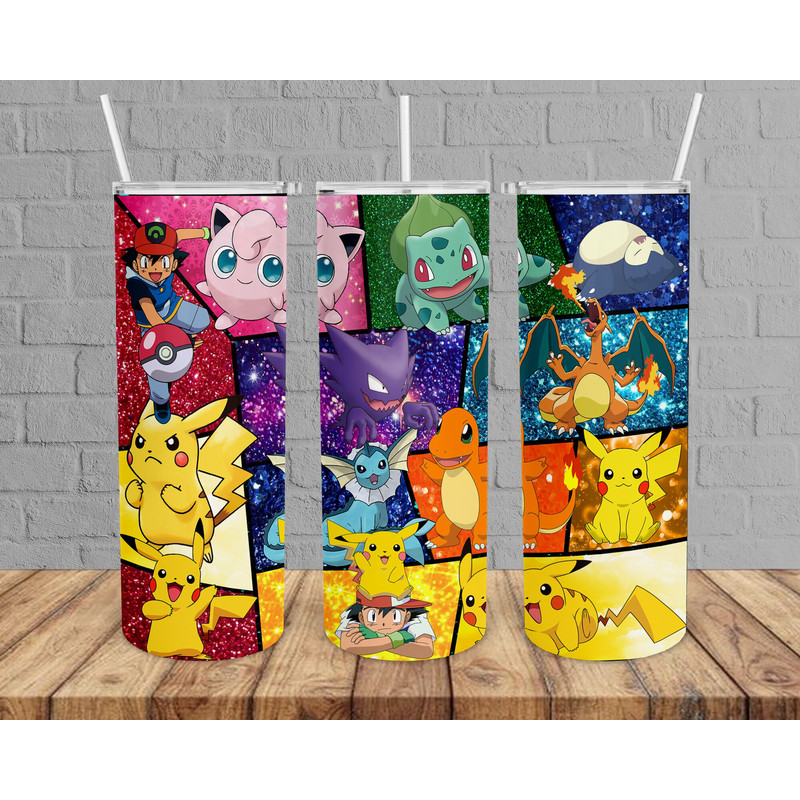 Kids Cartoon Pokemon Tumbler,Kids Cartoon Pokemon Skinny Tumbler,Kid Movie Tumbler.png
