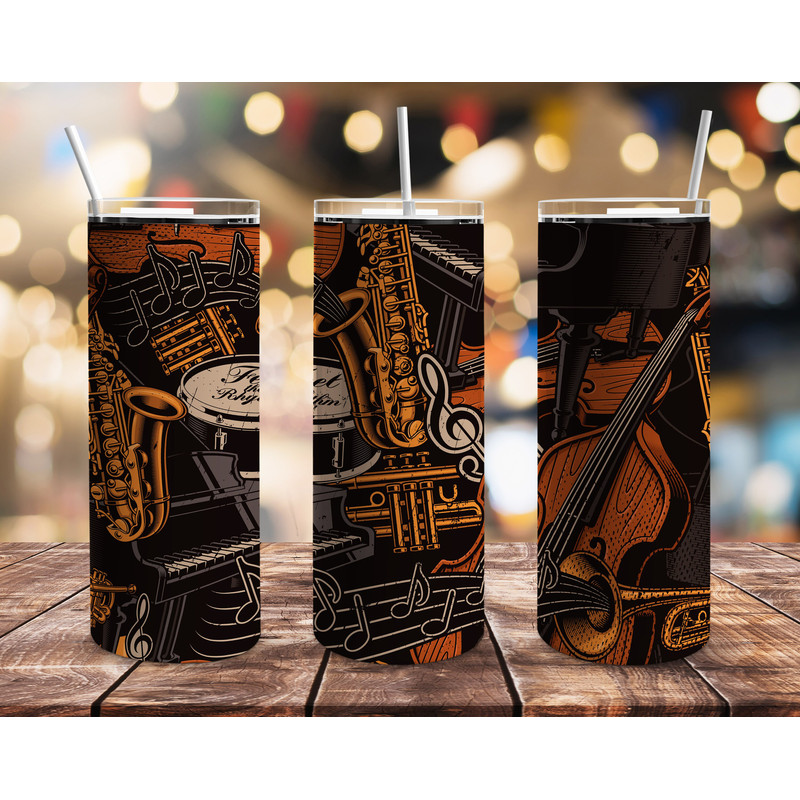Classical Music Jazzr Tumbler, Classical Music Jazzr Skinny Tumbler.png