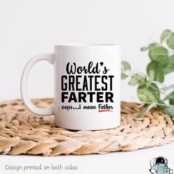 worlds greatest farter greatest father mug, funny