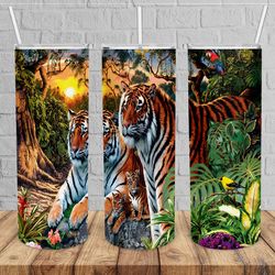 real colorful tiger tumbler,real colorful tiger skinny tumbler,kid movie tumbler