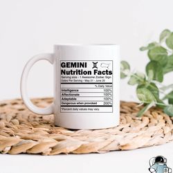 gemini coffee mug, gemini zodiac mug, gemini gift,