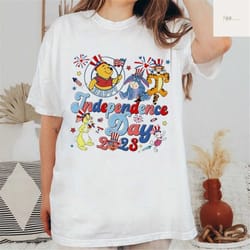 winnie the pooh shirt, 4th of july shirt, independence shirt, happy 4th of july, pooh independence, disney shirt