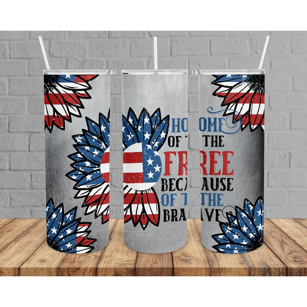 Sunflower 4th Of July Love Tumbler,Sunflower 4th Of July Love Skinny Tumbler,Kid Movie Tumbler.png
