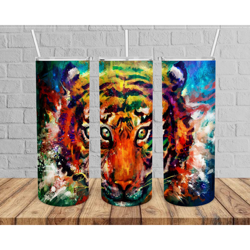 Water Colorful Tiger Tumbler,Water Colorful Tiger Skinny Tumbler,Kid Movie Tumbler.png