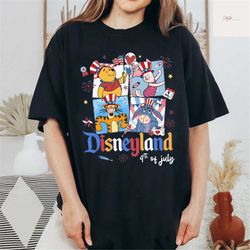 winnie the pooh, 4th of july, pooh and friends shirt, fourth of july, america patriotic, pooh, piglet, tigger, pooh inde