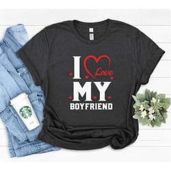 i love my boyfriend shirt, gift for boyfriend, valentine shirt, valentines day shirt, couples sweaters, xoxo, valentines