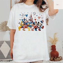 4th of july shirt, mickey mouse & friends shirt, disney independence day shirt, magic kingdom disneyland shirt, independ